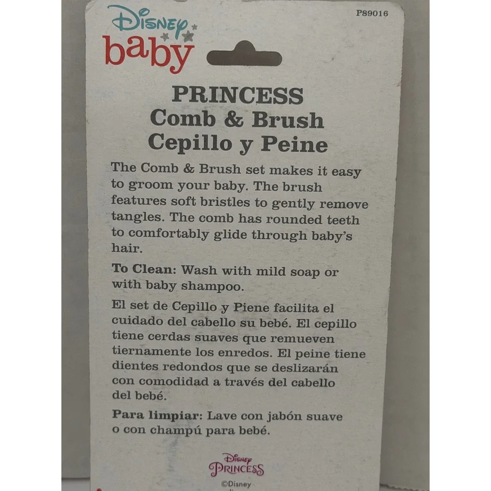 Disney Baby Princess Belle Beauty and the Beast Brush and Comb Set P89016 White
